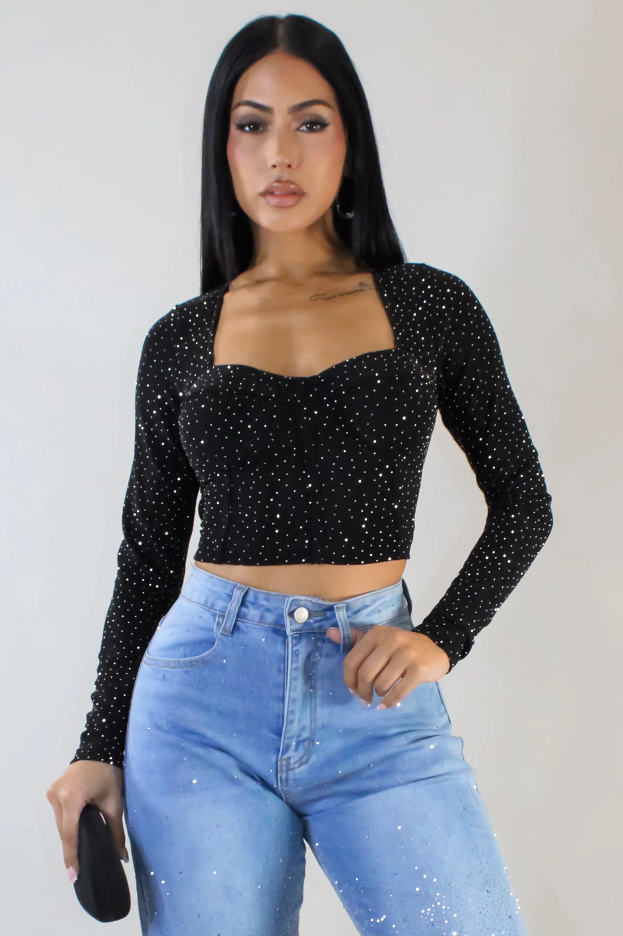 Best Shot Crop Top - Black