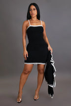Caught in the Drama Mini Dress – Black