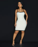 Caught in the Drama Mini Dress – Cream