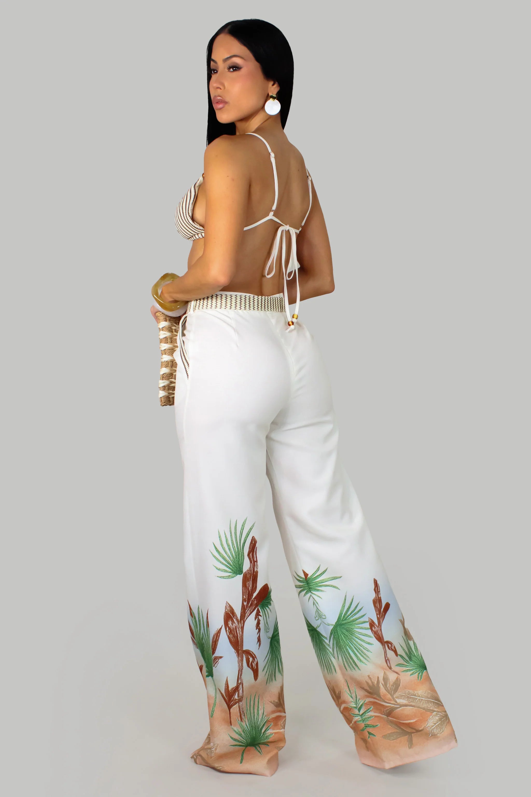 Chasing Paradise Pant Set (Ivory Multi)