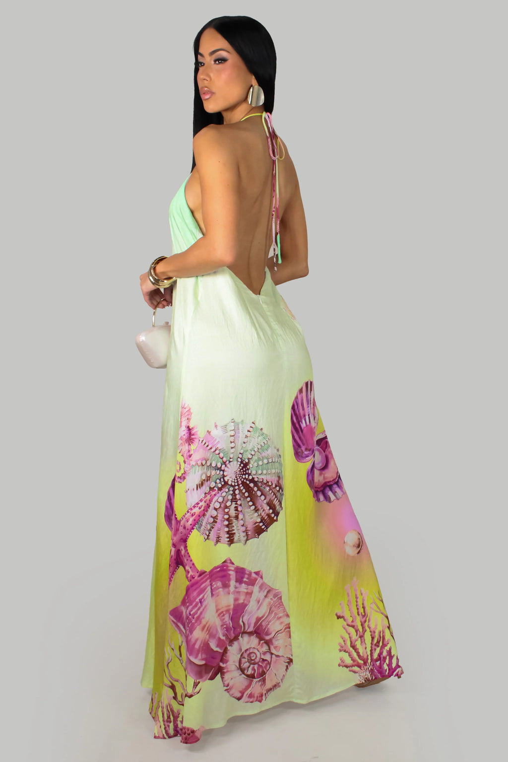 Coastal Romance Maxi Dress - Lime