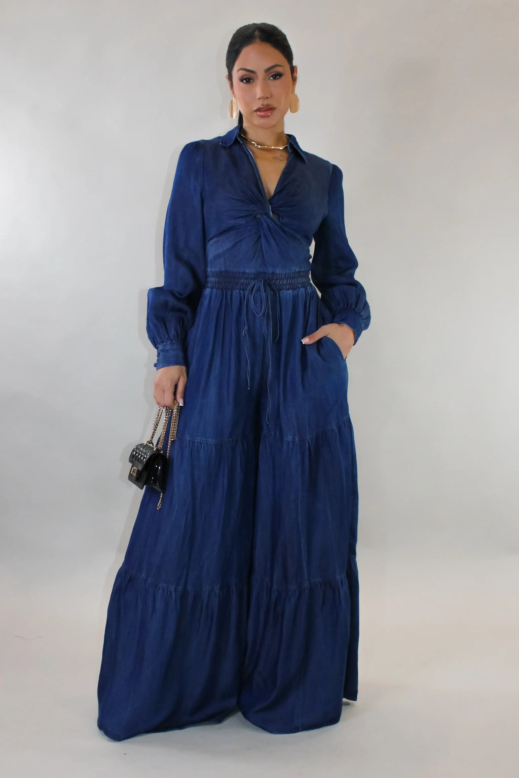 Crave More Jumpsuit - Denim