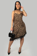 Feline on the South Dress – Brown Leopard