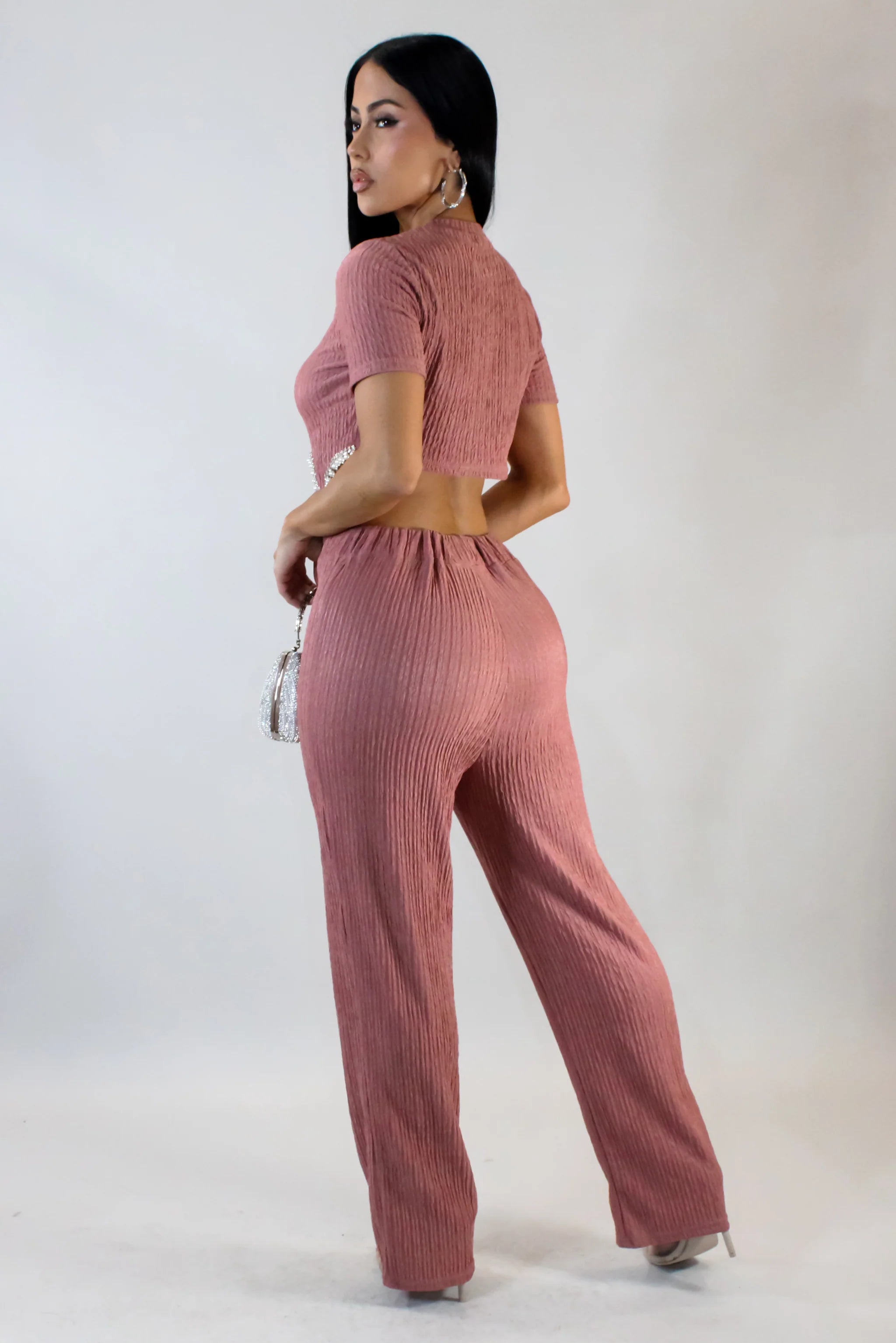 High Demand Pant Set - Mauve