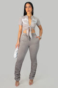 Intense Emotions Pant Set - Gray