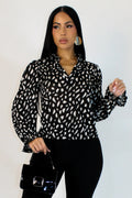 Jan's Printed Blouse - Black