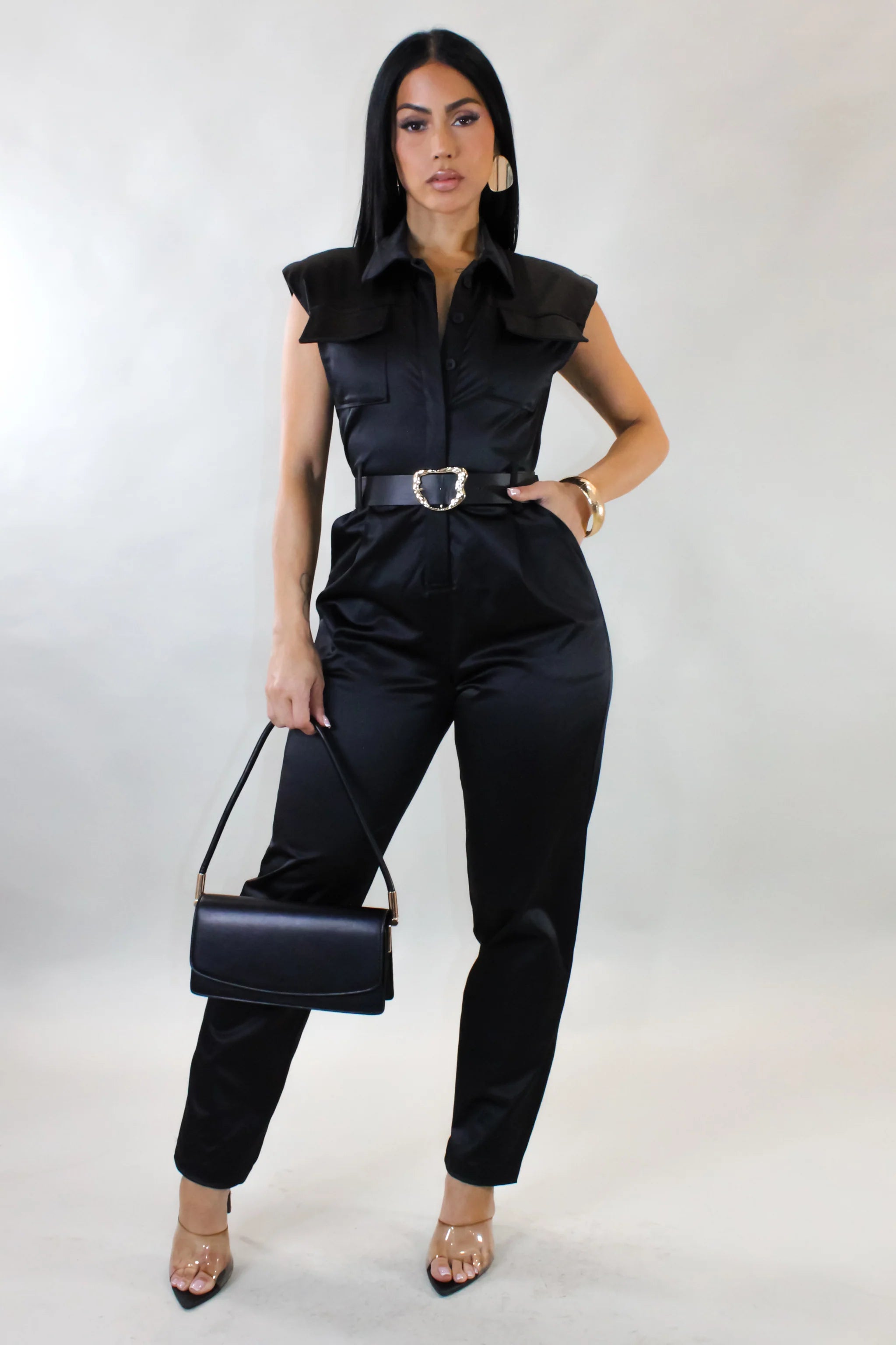 Keep Talkin' Jumpsuit - Black