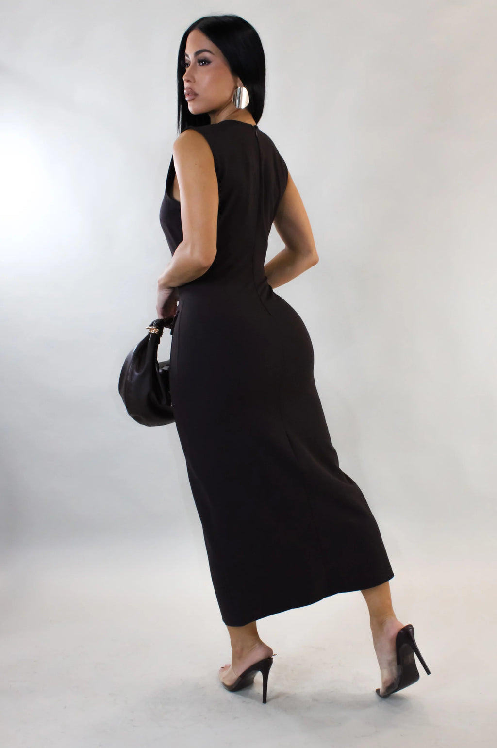 Looking Good Midi Dress - Brown