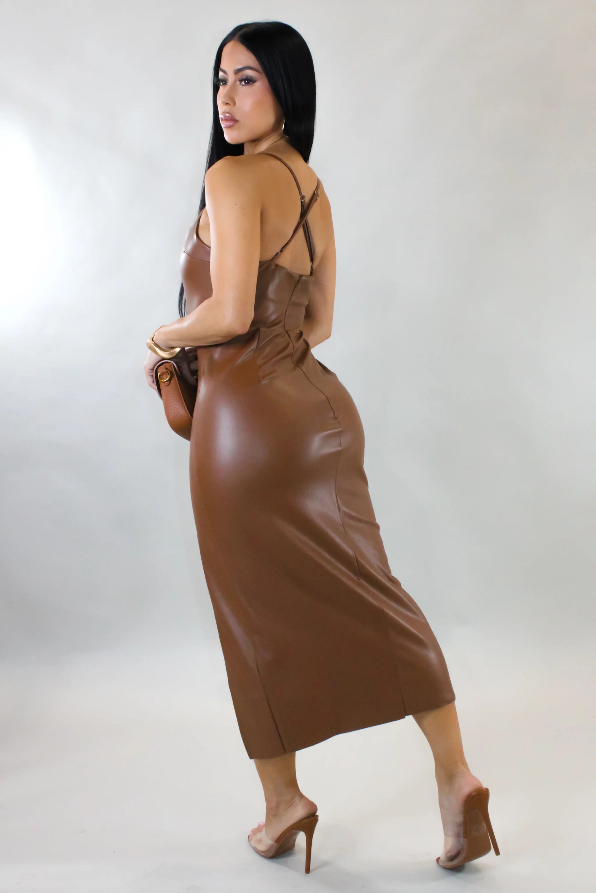 Lure You In Midi Dress - Camel