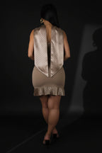 Monroe Elegance Mini Dress – Beige