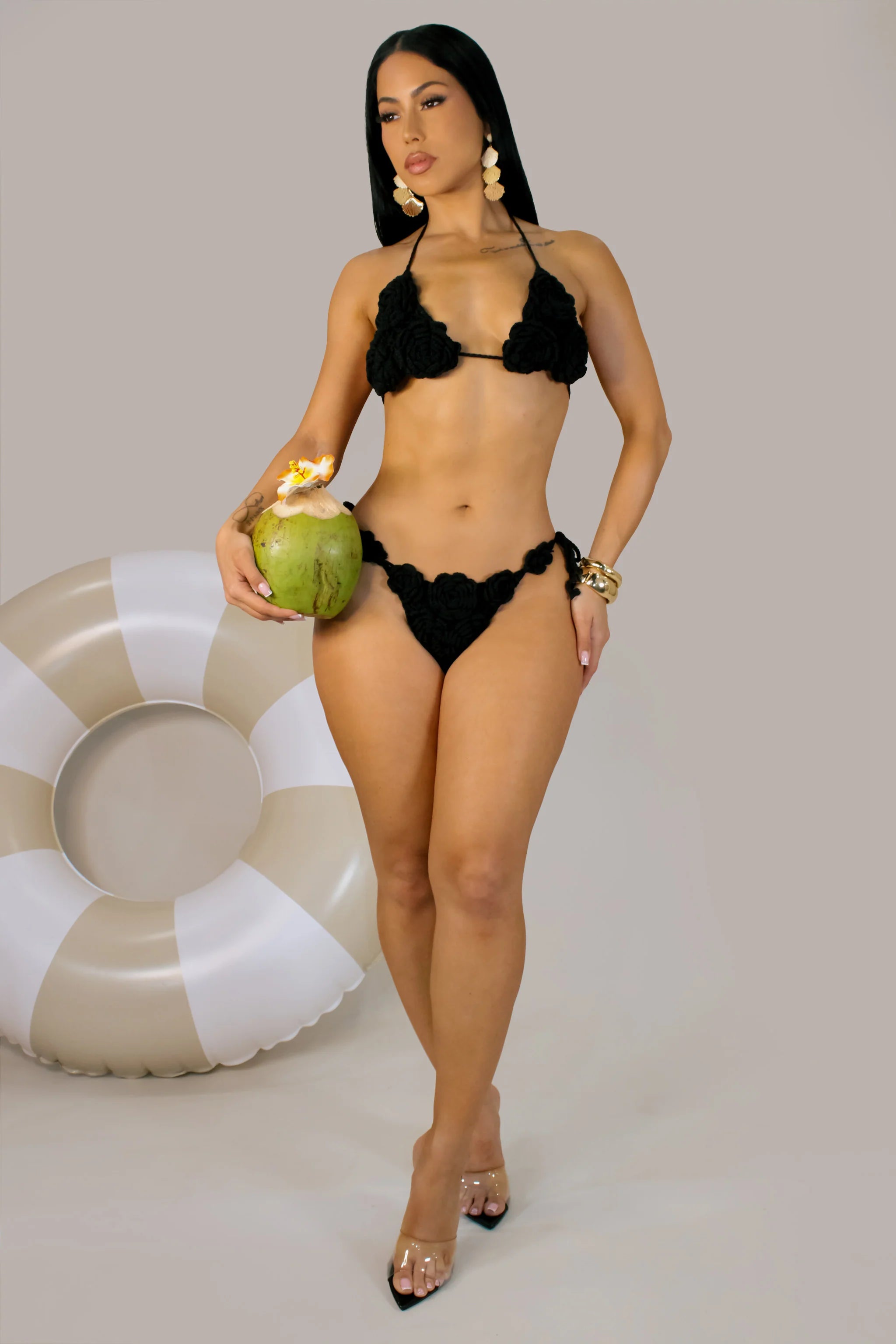 Party At Tulum Swim Set (Black)