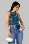 Pearled Bodysuit - Teal