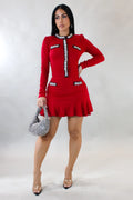 Power Move Skirt Set - Red