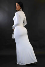 Vestido largo para niña bonita - Blanco