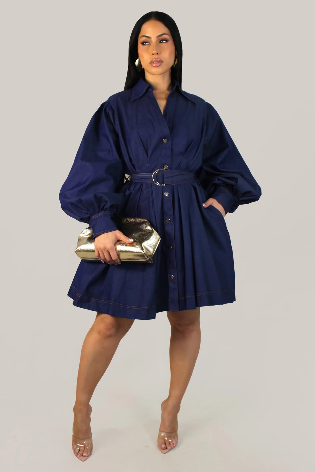 Serene Dress – Dark Wash Denim