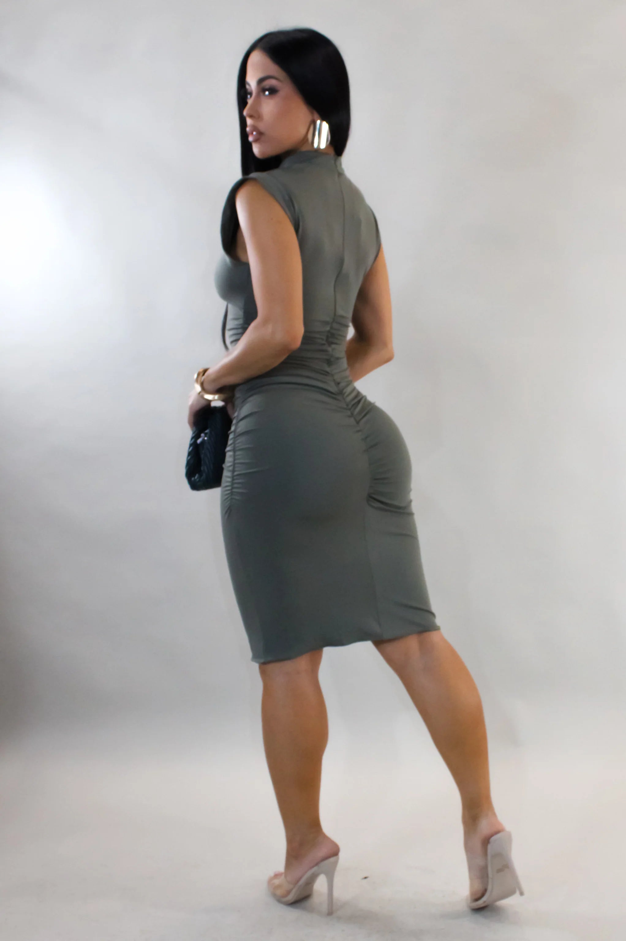 See Me Tonight Mini Dress - Olive