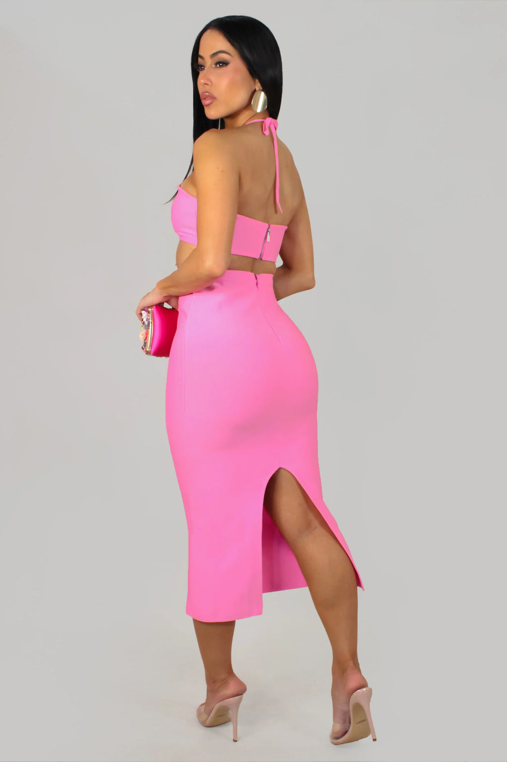 Sexy In Bloom Skirt Set – Pink