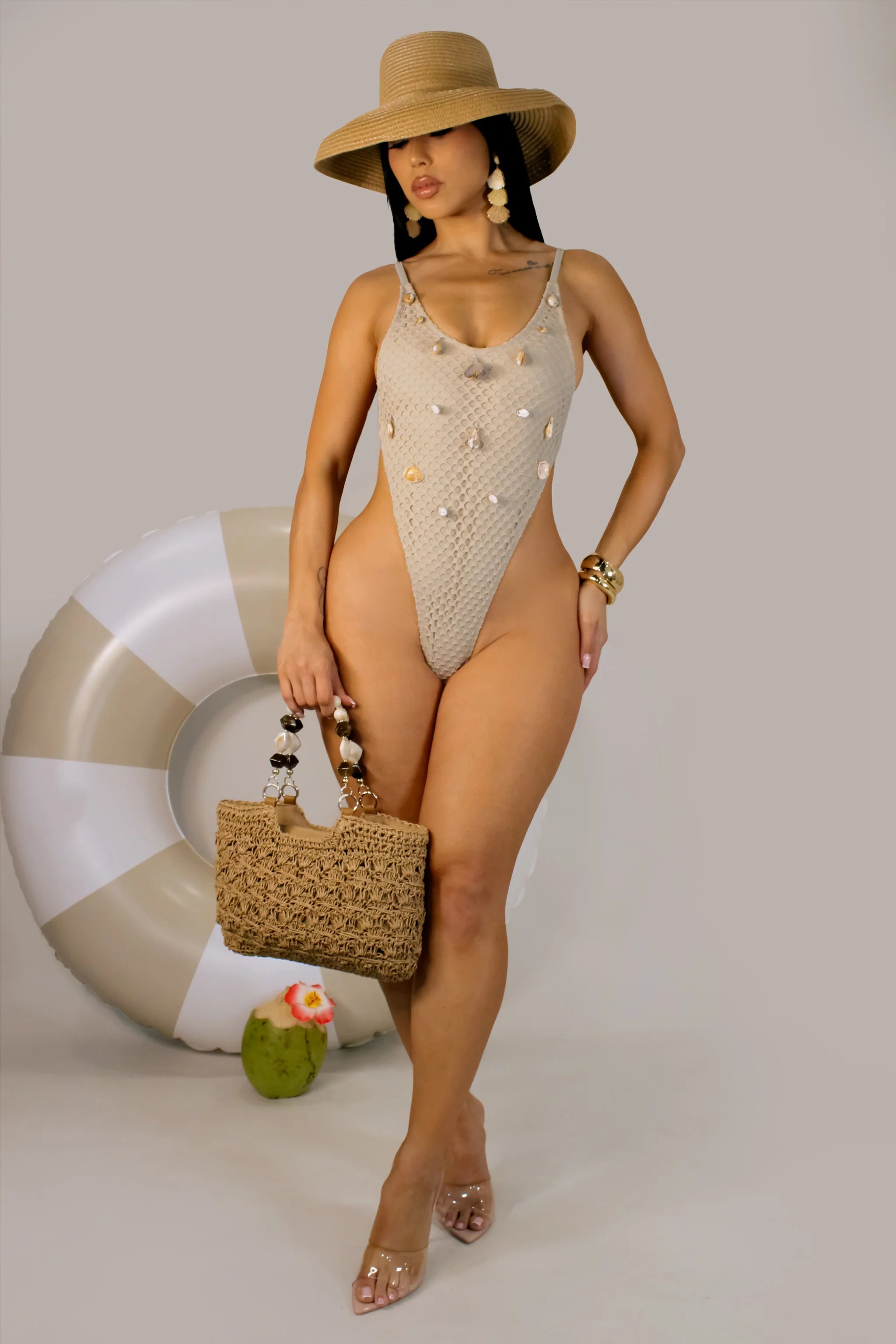 Shell Encounters One Piece Swimsuit - Cream