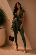 Tender Horizon Pant Set - Olive