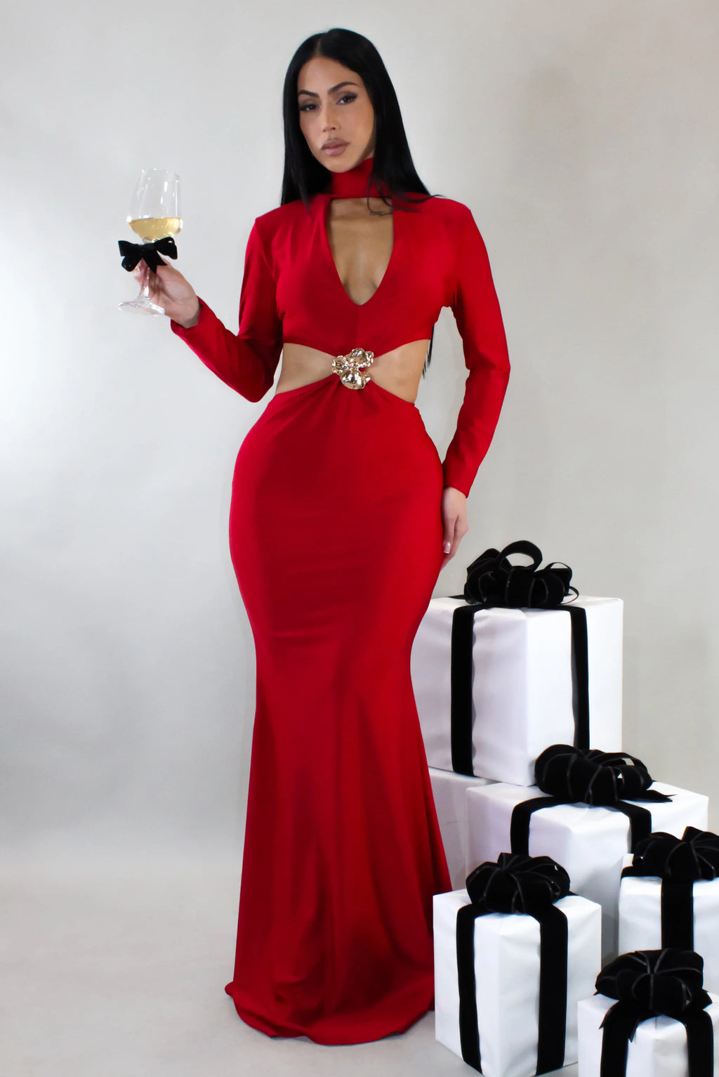 Think About Me Maxi Dress - Red