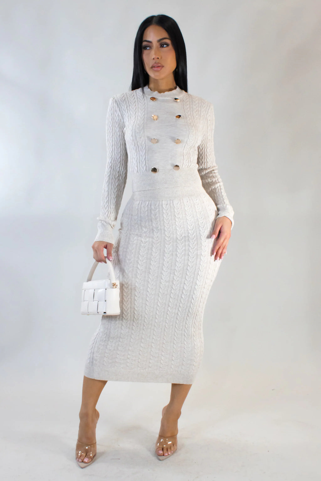 Who Says Skirt Set - Beige