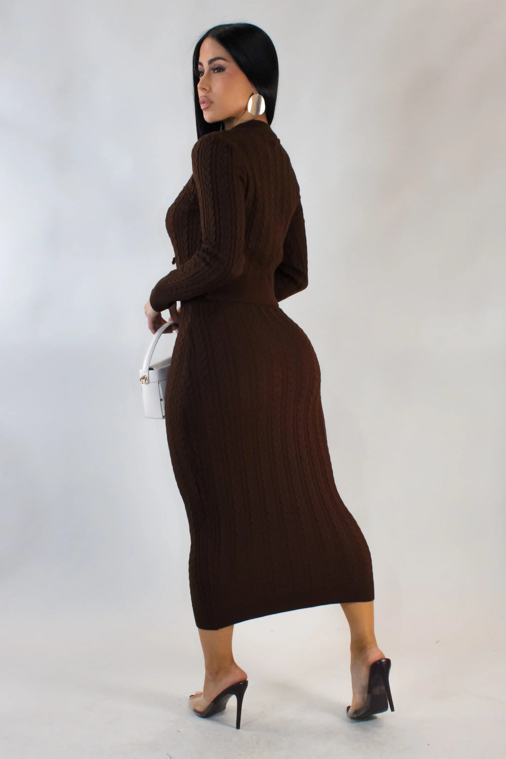 Who Says Skirt Set - Brown