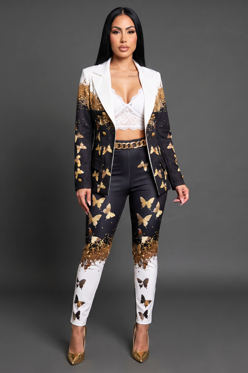 Golden Butterfly 2-Piece Set