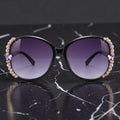 Butterfly Luxe Oversized Sunglasses – Black & Purple