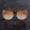 Butterfly Luxe Oversized Sunglasses - Black & Champagne