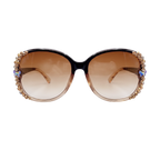 Butterfly Luxe Oversized Sunglasses - Black & Champagne