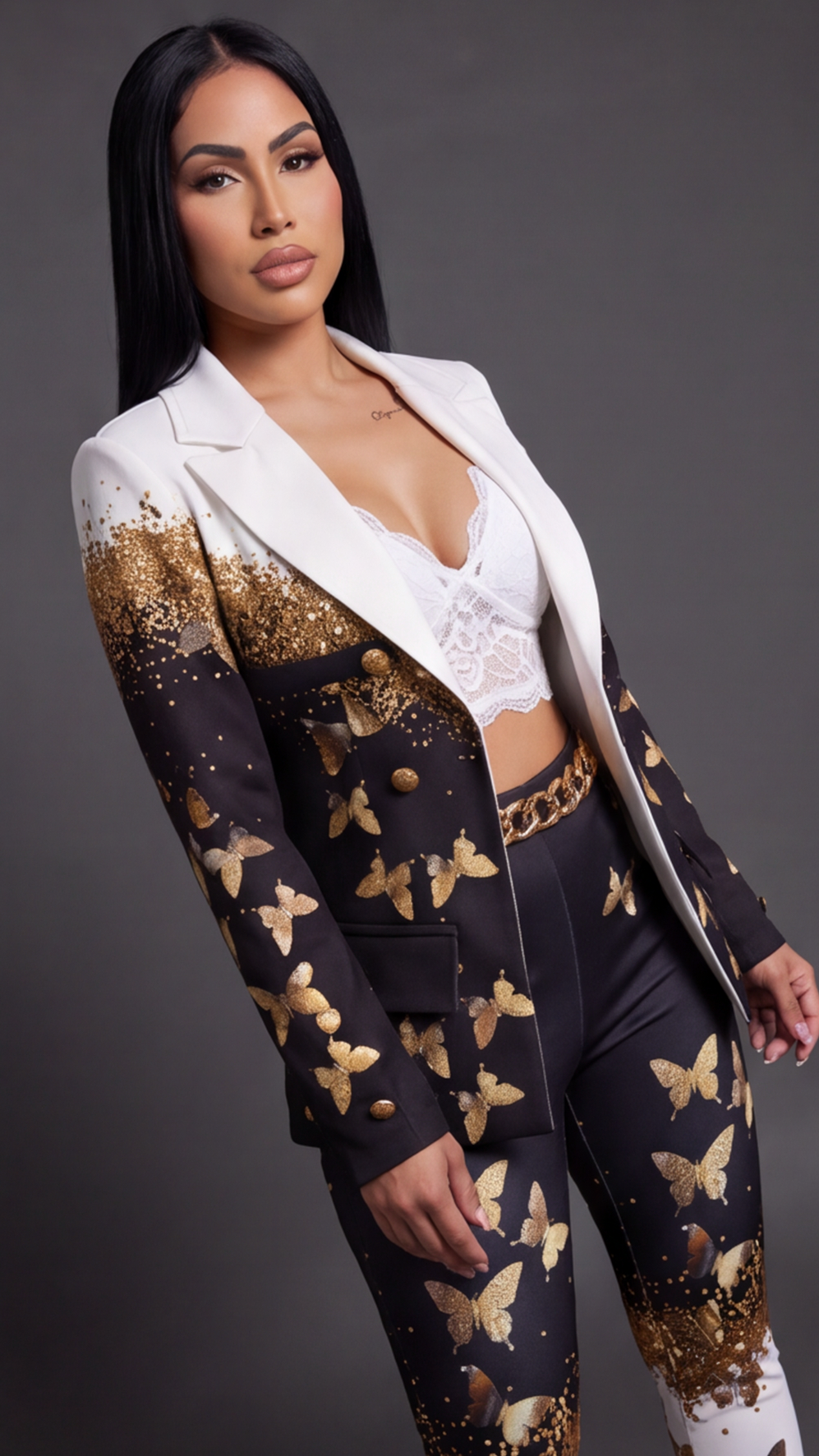 Golden Butterfly 2-Piece Set