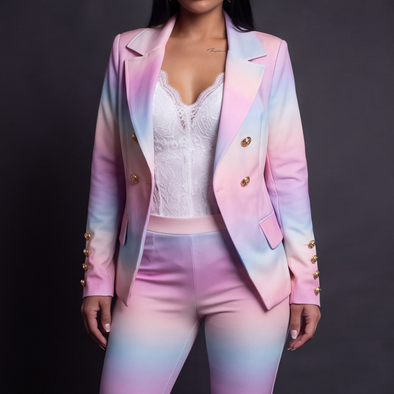 Pastel Dreams 2-Piece Set – Pink & Blue Ombre