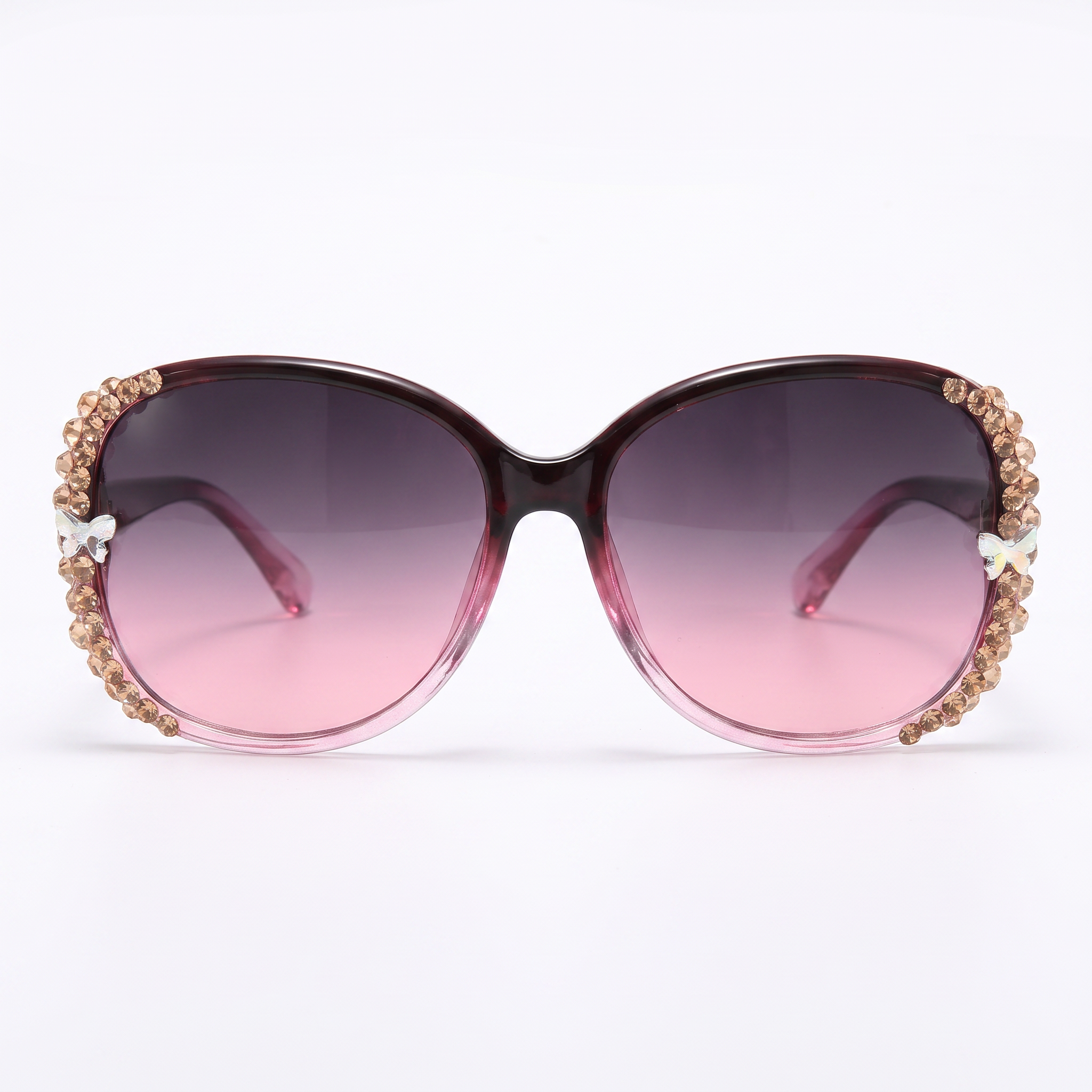 Butterfly Luxe Oversized Sunglasses – Rose