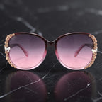 Butterfly Luxe Oversized Sunglasses – Rose